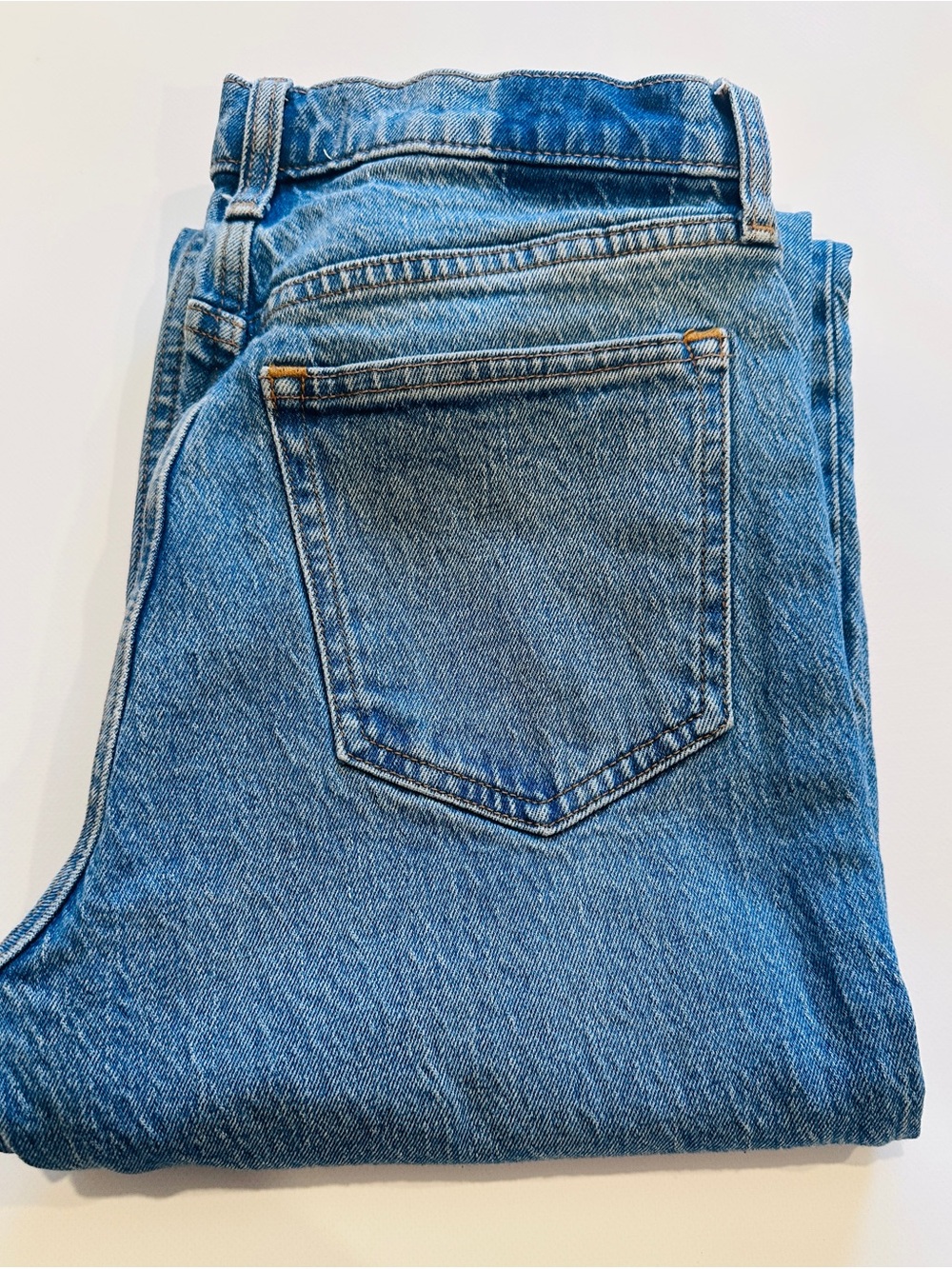 Abercrombie & Fitch Straight-Leg Mid Wash Blue Jeans